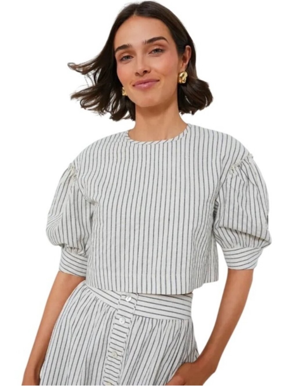 NWT Tuckernuck linen striped Edie top